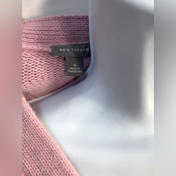 Ann Taylor Women’s Pink Rabbit/Wool Wrap Sweater - Picture 4 of 5